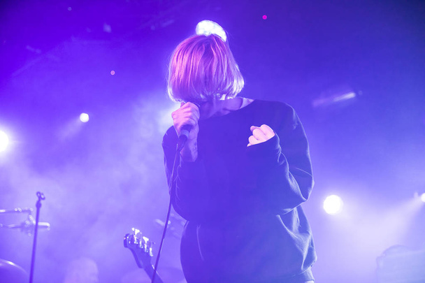 Amsterdam, The Netherlands - 17 February 2018 - Concert of British rock band The Charlatans at Paradiso Noord - De Tolhuistuin - Foto, afbeelding