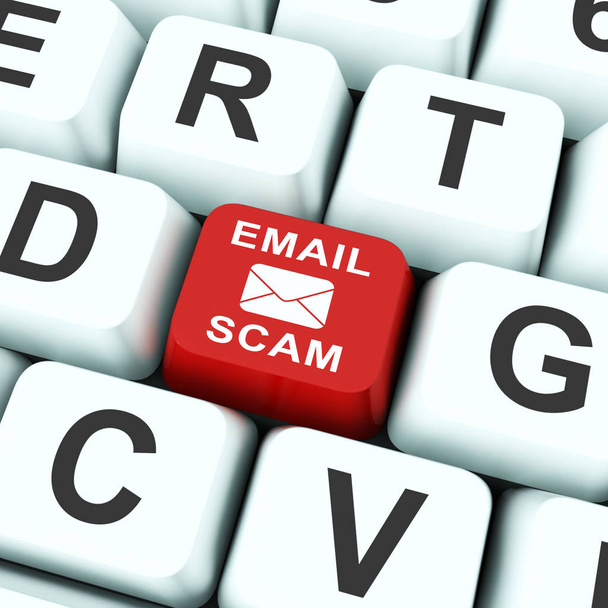 Phishing Scam tożsamość E-mail alertu renderowania 3d pokazuje złośliwego kradzież Id oraz konta bankowego przez informacje Phish - Zdjęcie, obraz