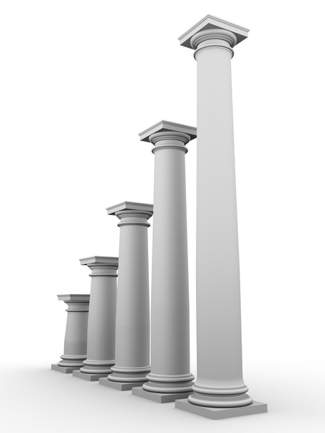 monochrome afbeelding van klassieke kolommen - Foto, afbeelding