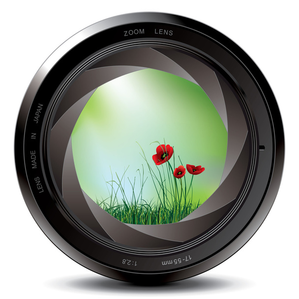 professionele foto lens - Vector, afbeelding