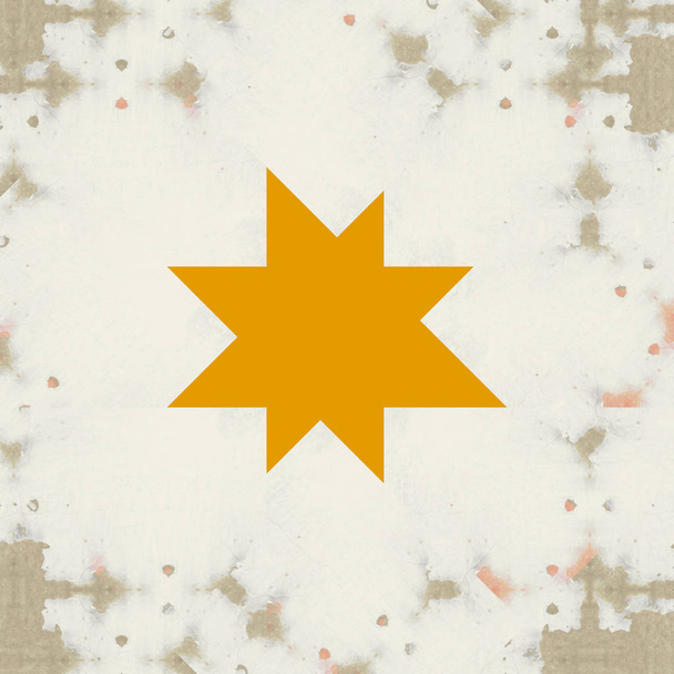 orange color star shape on light background material - Photo, image