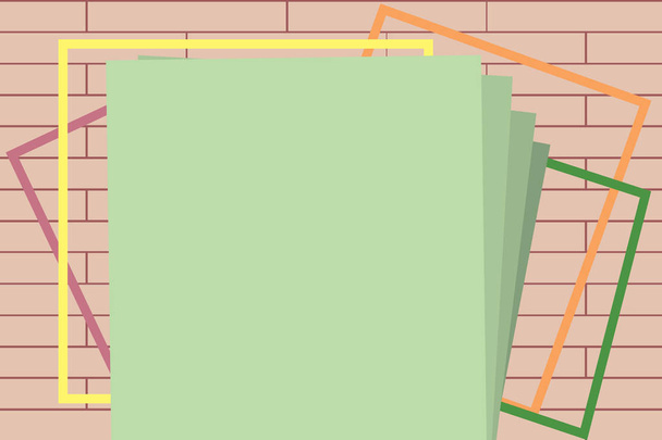Plochý design podnikání vektorové ilustrace koncept kopie prázdný prostor moderní abstraktní pozadí geometrické prvek nerovnoměrně nahrnou stohování z prázdné náměstí barevné šablony elektronické pošty listy papíru - Vektor, obrázek