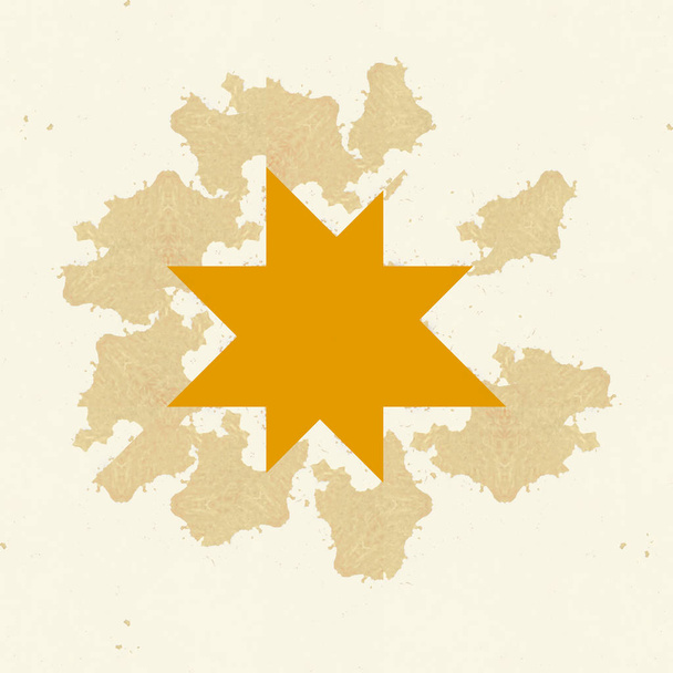 abstract orange star shape symbol on faded background - Photo, image