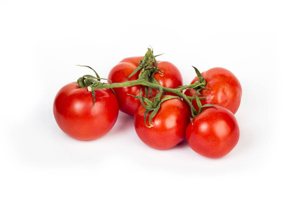 Fresh red tomatoes on white background - Foto, Imagen