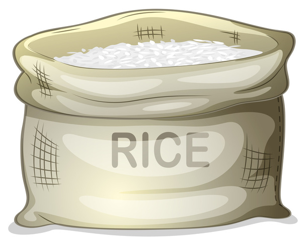Un sacco di riso bianco
 - Vettoriali, immagini