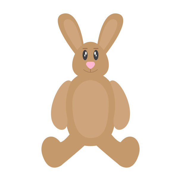 Isolated stuffed rabbit toy - Vetor, Imagem