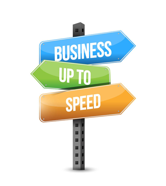 Επιχειρήσεων μέχρι την ταχύτητα πολλαπλών προορισμού χρώμα πινακίδα απομονωμένη πάνω σε λευκό φόντο - Φωτογραφία, εικόνα