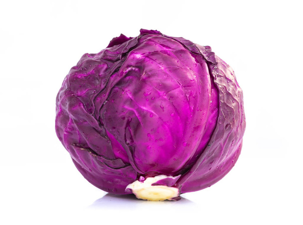Red cabbages isolated on white background - Foto, imagen