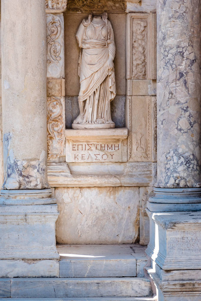 Episteme, knowledge  Statue  in Ephesus historical ancient city, in Selcuk,Izmir,Turkey. - Photo, Image
