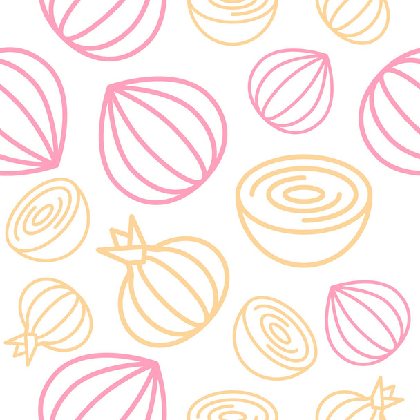 vectorillustratie van groenten patroon op achtergrond - Vector, afbeelding