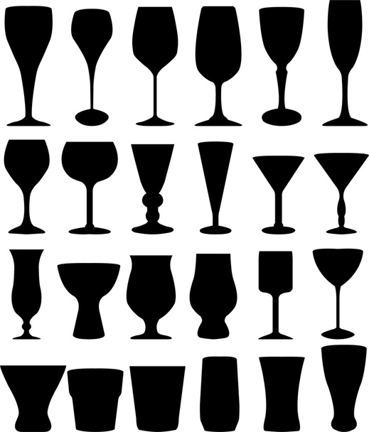 glazen collectie - Vector, afbeelding