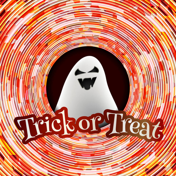 Square banner with Halloween slogan Trick Or Treat.Vector illustration. - Vector, imagen