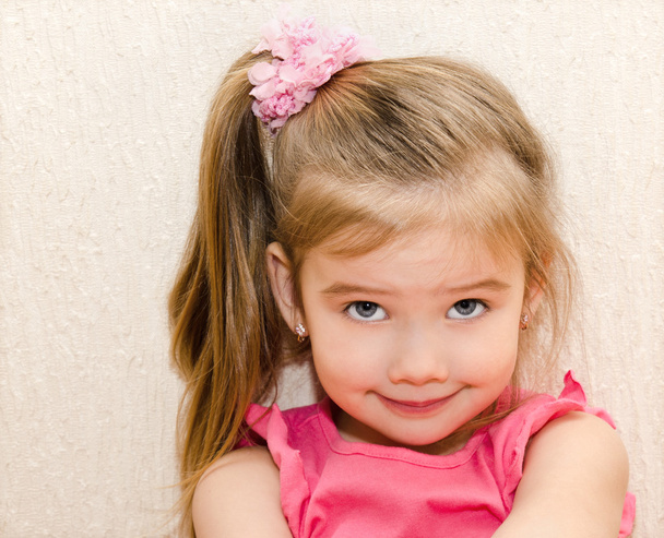 Portrait of cute little girl - Fotó, kép