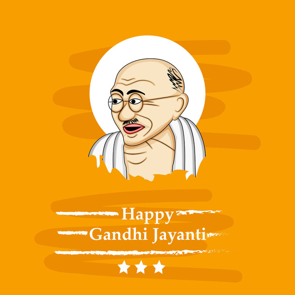 Gandhi Jayanti háttér elemeinek illusztrációja. Gandhi Jayanti egy nemzeti fesztivál, amit Indiában ünnepelnek, hogy megemlékezzenek Mohandas Karamchand Gandhi születésnapjáról. - Vektor, kép