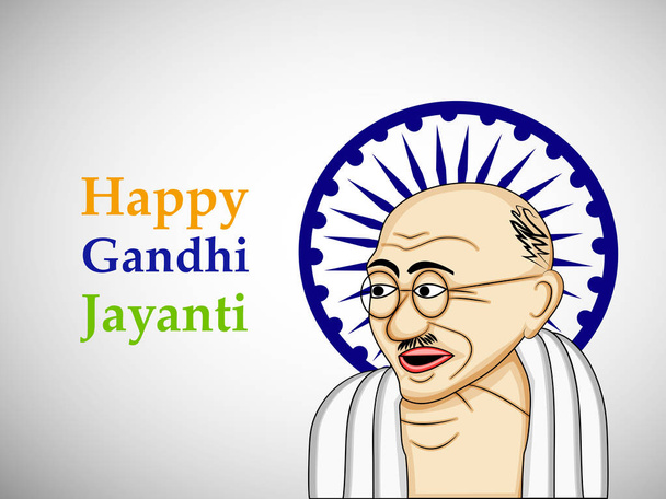 Gandhi Jayantin taustatekijöiden havainnollistaminen. Gandhi Jayanti on Intian kansallinen festivaali, jota vietetään Mohandas Karamchand Gandhin syntymäpäivän kunniaksi. - Vektori, kuva