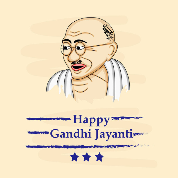 ilustrace prvků Gándhího Jayantiho pozadí. Gándhí Džajanti je národní festival oslavovaný v Indii u příležitosti narozenin Mohandase Karamchanda Gándhího - Vektor, obrázek