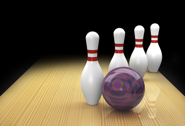 Spare called Clothesline in ten pin bowling - Photo, Image