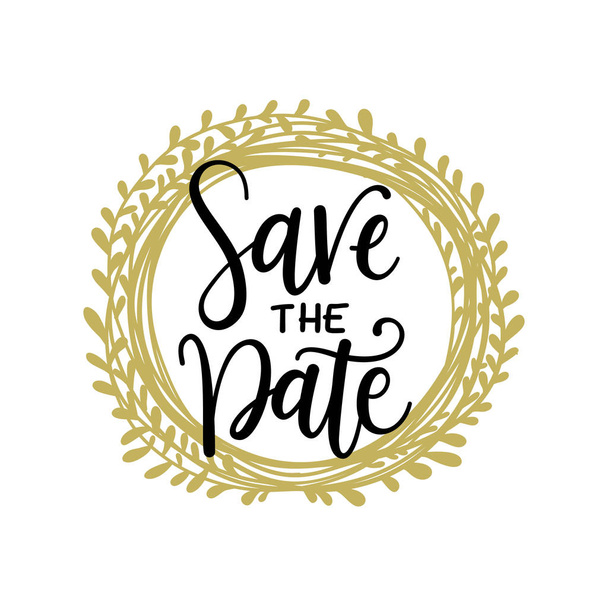 Save the date phrase. Vector - Vector, Image