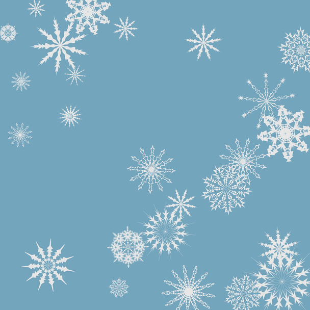 Nowy rok tło wektor z spadające płatki śniegu - Wektor, obraz