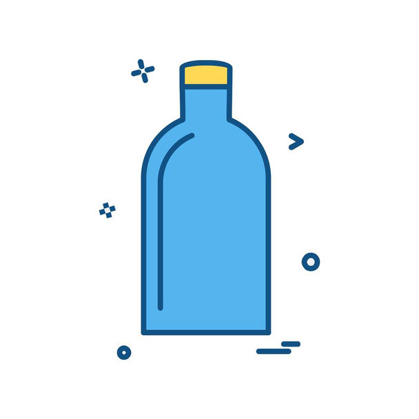 Bottle icon design, colorful vector illustration - Vecteur, image