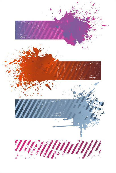 Colorful Grunge Banners - Vector, Image