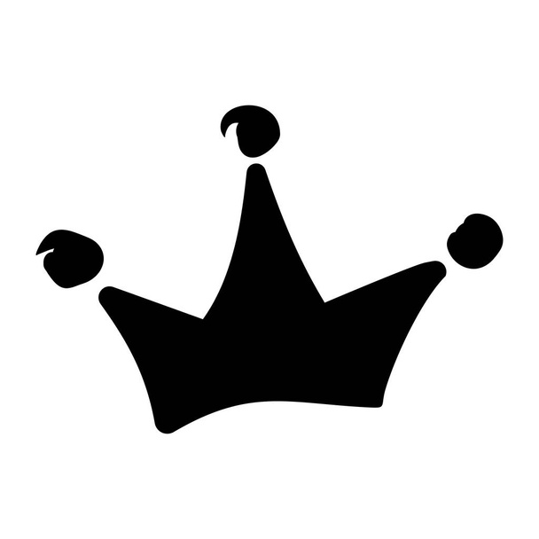 Βασιλικό στέμμα συντάσσεται με το χέρι στο στυλ της doodle - Διάνυσμα, εικόνα