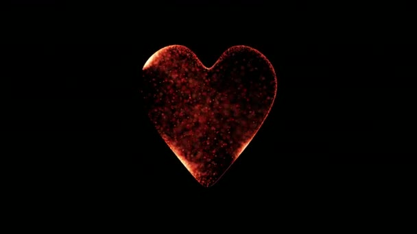 partículas al azar llenan la forma del corazón
 - Metraje, vídeo