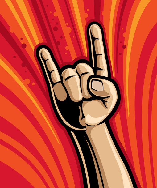 Rock and roll hand sign - Vector, Image