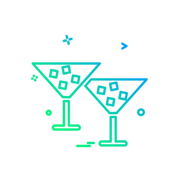 Drink icon design, colorful vector illustration  - Vecteur, image
