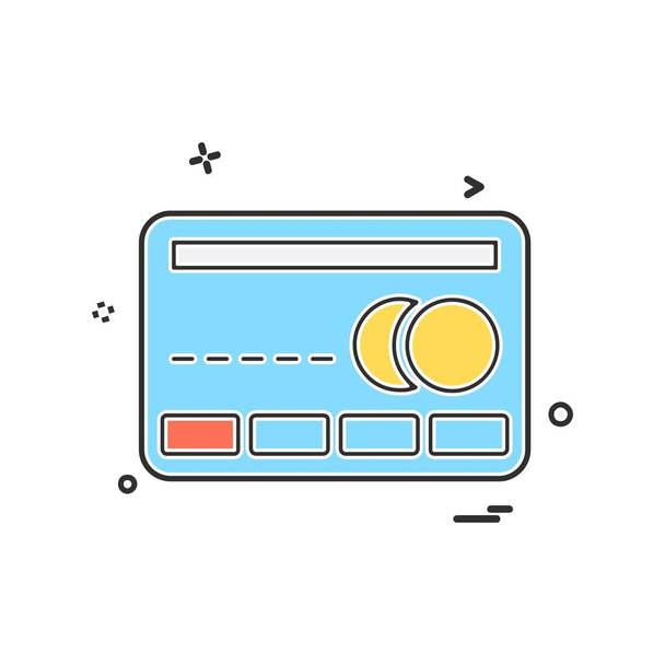 Credit card icon design vector - Vector, Imagen