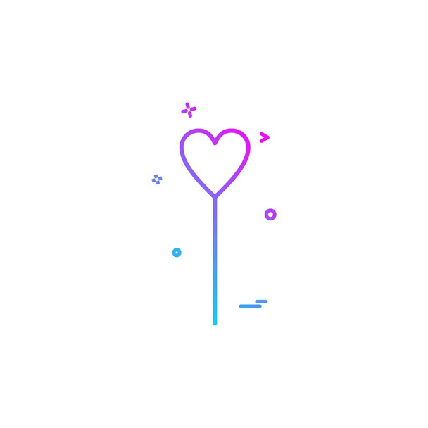Projeto do ícone do coração, ilustração do vetor para o dia dos namorados
 - Vetor, Imagem