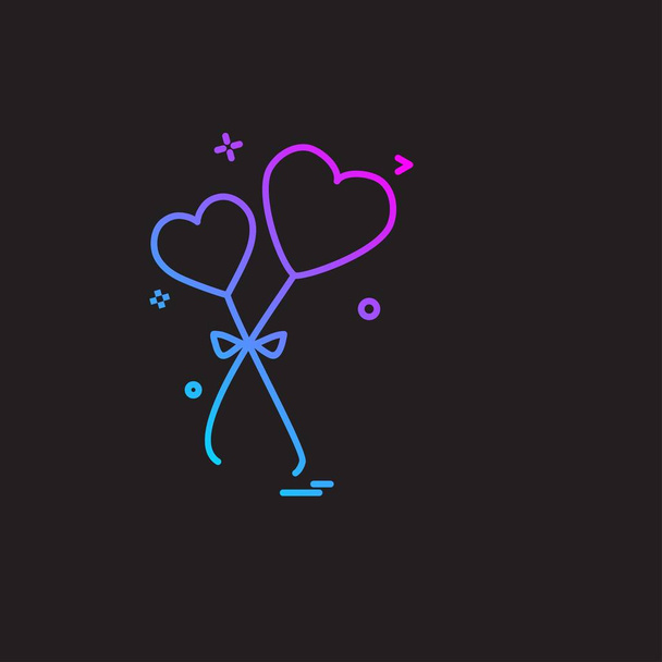 Heart icon design, vector illustration for Valentine day - Vetor, Imagem
