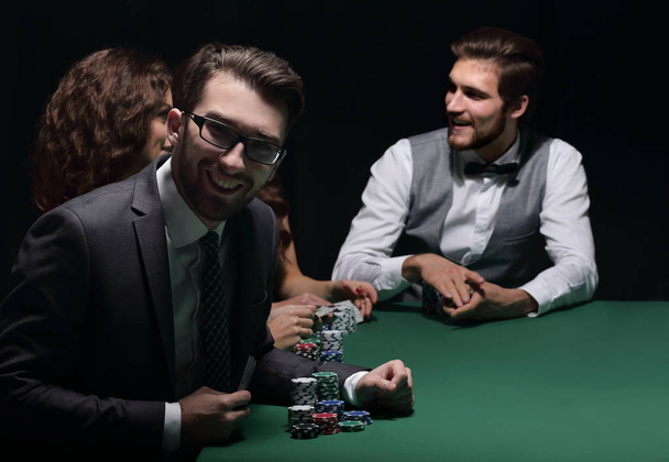 modern businessman playing poker - Фото, зображення