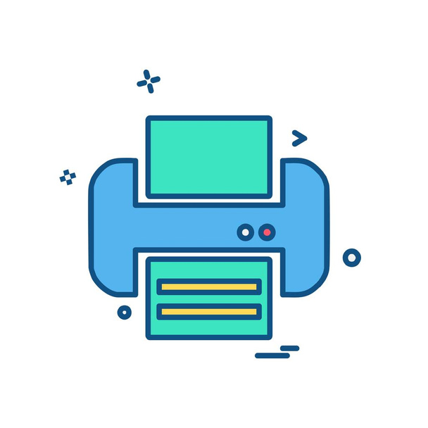 Printer icon design, vector illustration - Vector, Image