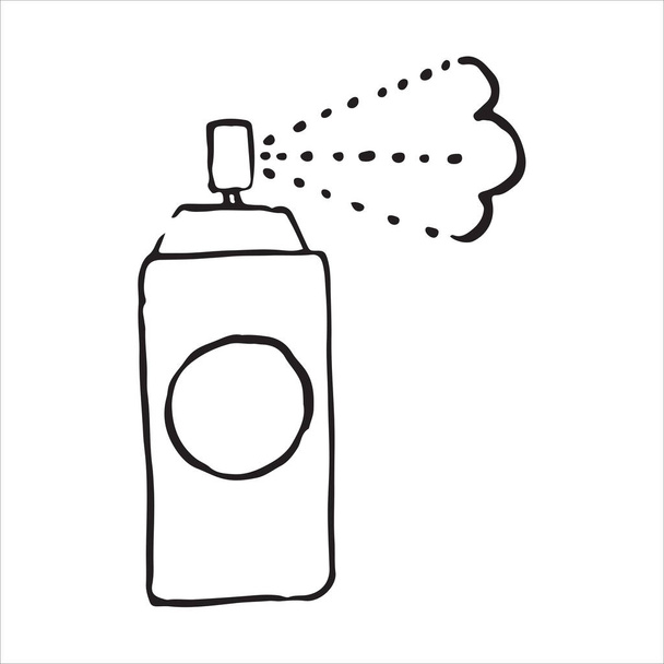 Spray can doodle icon, vector illustration - Vector, Image
