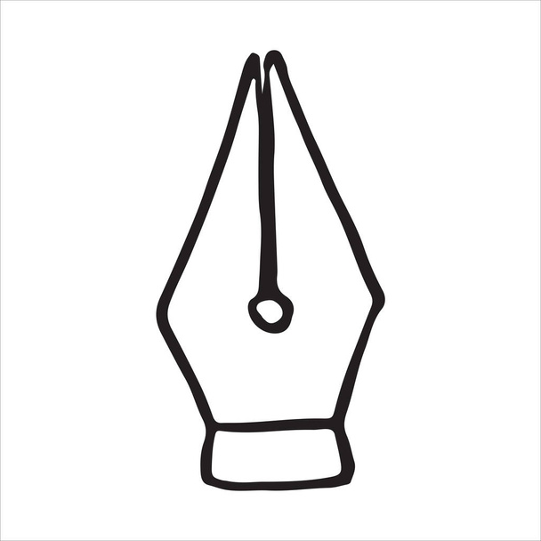 Icono de garabato de pluma, ilustración vectorial
 - Vector, Imagen