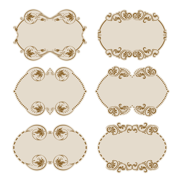 Set of ornate vector frames - Вектор, зображення