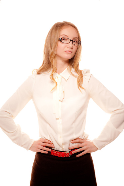 Businesswoman in spectacles posing - Фото, зображення