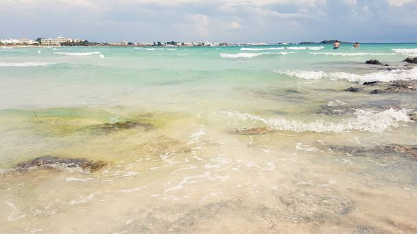 Beach in Porto Cesareo, Italy in the summer day. - Photo, Image