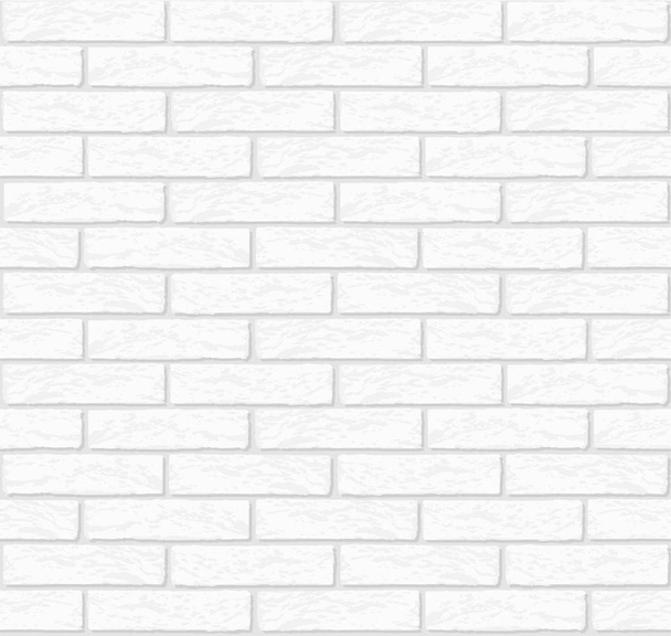Vector white brick wall texture seamless - stock vector. - Vector, Image