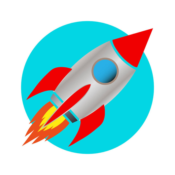 Avaruusraketti-ikoni - Vektori, kuva
