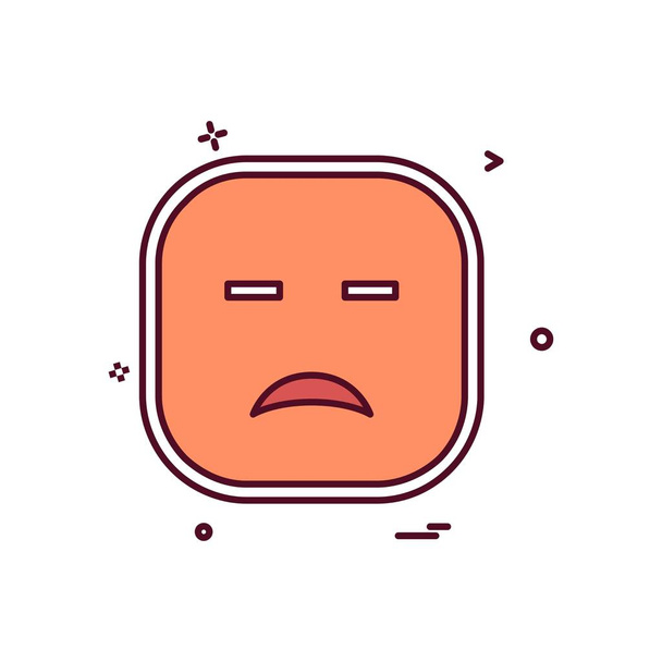 Sad emoji icon design, colorful vector illustration - ベクター画像