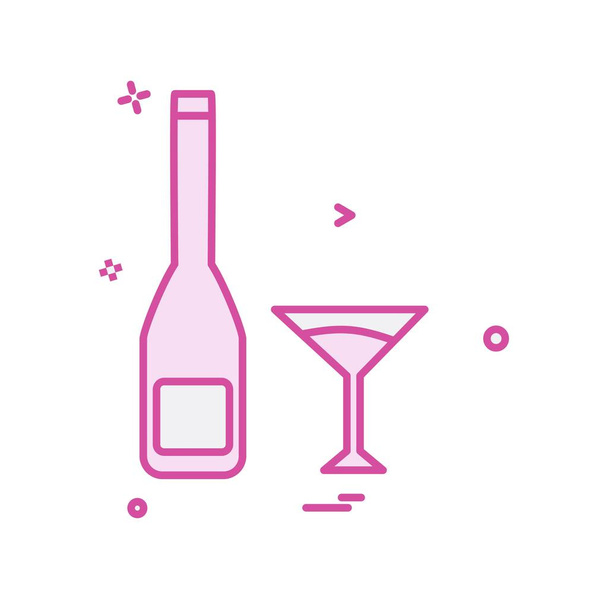 Drink icon design, colorful vector illustration  - Vector, imagen