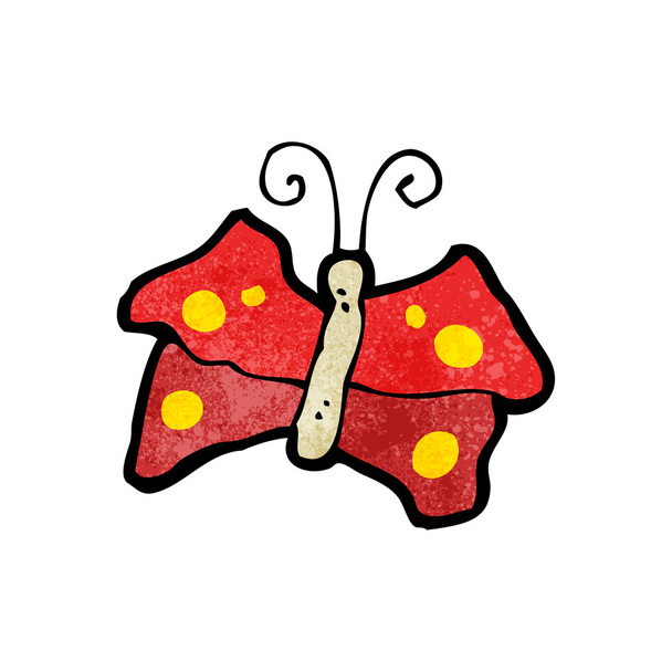 Красная бабочка
 - Вектор,изображение