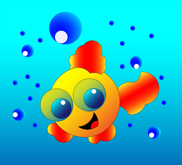 small fish - gold section - Vector, afbeelding