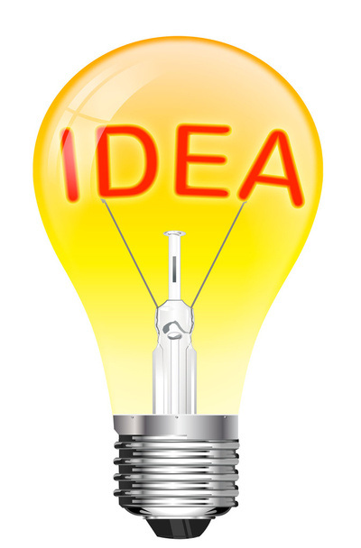žárovka idea - Vektor, obrázek