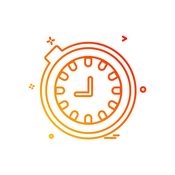 Time icon design, colorful vector illustration - Вектор,изображение