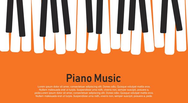 Piano on a yellow background. - Vector, Imagen