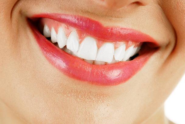 Smiling woman mouth - 写真・画像