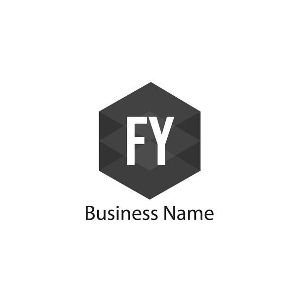Eerste brief Fy Logo sjabloonontwerp - Vector, afbeelding